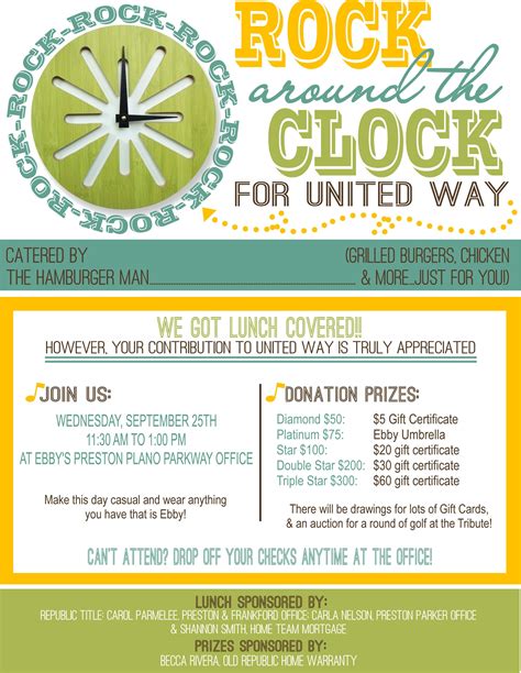 united way office fundraising ideas.